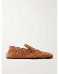 Bottega Veneta - Palazzo Intrecciato Suede Loafers - Lyst