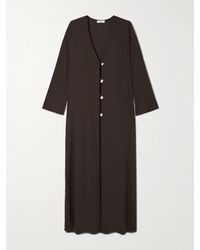 SARA CRISTINA - Pearl-Embellished Recycled Silk-Georgette Coverup - Lyst