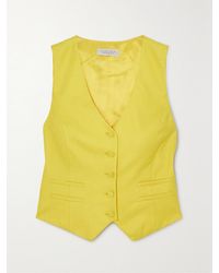 Gabriela Hearst - Coleridge Wool, Silk And Linen-Blend Vest - Lyst