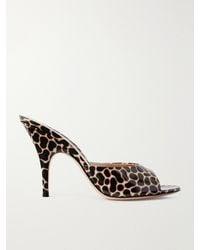 Gianvito Rossi - 95 Leopard-Print Leather Mules - Lyst