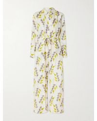 Ulla Johnson - Bricolage Belted Floral-Print Silk-Twill Jumpsuit - Lyst