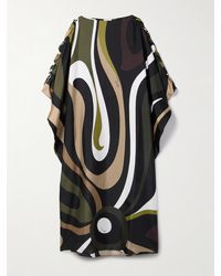 Emilio Pucci - Big Marmo Kaftan Aus Bedrucktem Seiden-Twill - Lyst