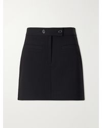 Courreges - Logo-Embroidered Twill Mini Skirt - Lyst
