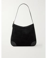 Nili Lotan - Abbey Leather-Trimmed Suede Shoulder Bag - Lyst