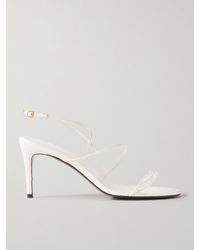 KHAITE - Loop Bead-Embellished Leather Sandals - Lyst