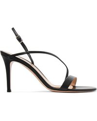 Gianvito Rossi Manhattan 85 Ledersandalen - Schwarz