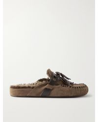 Isabel Marant - Malvin Tasseled Leather-Trimmed Suede Loafers - Lyst