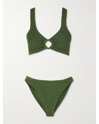 Hunza G - Julia Embellished Seersucker Bikini - Lyst