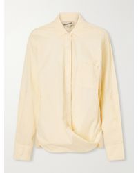 Sanderlak - Asymmetric Twisted Cotton-Voile Shirt - Lyst