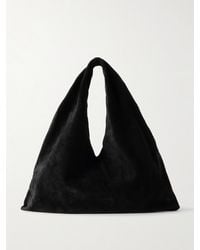 The Row - Bindle Kleine Schultertasche Aus Veloursleder - Lyst