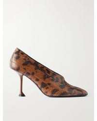 Proenza Schouler - Tee 85 Snake-Effect Leather Pumps - Lyst