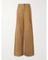 Chloé - Bundfaltenhose Mit Geradem Bein Aus Baumwoll-Canvas - Lyst