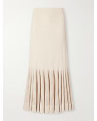 Zimmermann - Clash Pleated Metallic Jersey Midi Skirt - Lyst