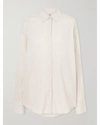 TOTEME - Striped Woven Shirt - Lyst