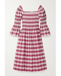 Molly Goddard Angie Frilled Cotton Midi 