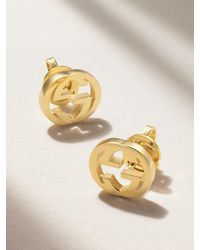 Gucci - Interlocking G 18-Karat Earrings - Lyst