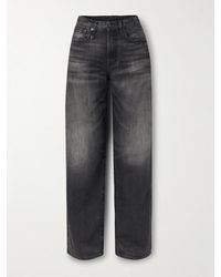R13 - D'Arcy Distressed Mid-Rise Wide-Leg Jeans - Lyst