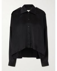 KHAITE - Bodine Silk-Satin Shirt - Lyst