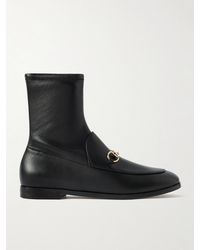 Gucci - Jordaan Stiefel Aus Leder Mit „Horsebit“-Detail - Lyst