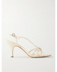 Aeyde - Solange Patent-Leather Slingback Sandals - Lyst