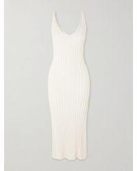arch4 - Tenby Ribbed Cotton, Silk And Cashmere-Blend Midi Dress - Lyst