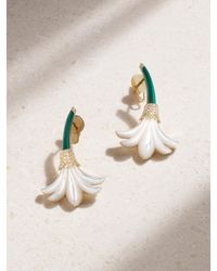 L'Atelier Nawbar - Big Flower 18-Karat Multi-Stone Earrings - Lyst