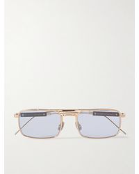 Brunello Cucinelli - Aviator-Style Titanium Sunglasses - Lyst