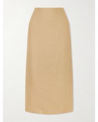 Max Mara - Veranda Linen Midi Skirt - Lyst