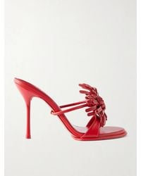 Cult Gaia - Carla Embellished Leather Sandals - Lyst