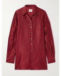 KHAITE - Auryn Satin-Twill Shirt - Lyst