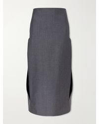 Jil Sander - Wool And Mohair-Blend Midi Skirt - Lyst