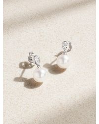 Mikimoto - Morning Dew 18-Karat, Pearl And Diamond Earrings - Lyst