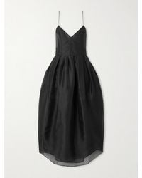 KHAITE - Colette Asymmetric Pleated Silk-Organza Gown - Lyst
