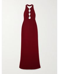 Rebecca Vallance - Akari Crystal-Embellished Cutout Cady Halterneck Gown - Lyst