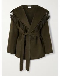 Jonathan Simkhai - Rowen Jacke Aus Filz Aus Einer Wollmischung Mit Fransen - Lyst