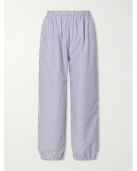 Suzie Kondi - Striped Cotton-Poplin Balloon Pants - Lyst