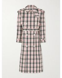 S.S.Daley - Eve Belted Double-Breasted Checked Cotton-Blend Tweed Trench Coat - Lyst