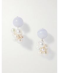 Completedworks - Boucles D'Oreilles En Argent Recyclé, Agates Et Perles Till The Stars Wane - Lyst