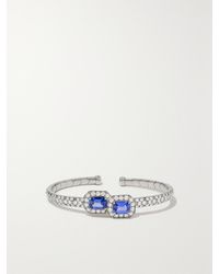Sabbadini - Titanium, Sapphire And Diamond Bangle - Lyst