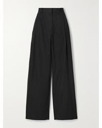 The Row - Galante Hose Mit Weitem Bein Aus Shell - Lyst