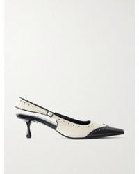 Jimmy Choo - Amel 50 Two-Tone Leather Slingback Pumps - Lyst