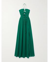 Tom Ford - Tasseled Cutout Silk-Georgette Halterneck Gown - Lyst