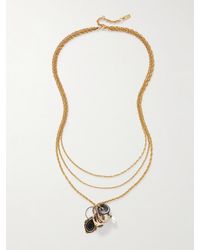 Chloé - And-Tone, Crystal And Faux Pearl Necklace - Lyst