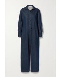 Max Mara - Oggetti Cotton-Blend Chambray Jumpsuit - Lyst