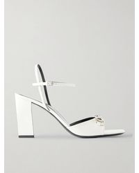 Gucci - Signora Horsebit-Embellished Patent-Leather Sandals - Lyst