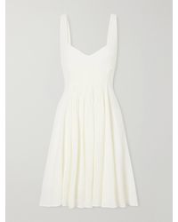 JW Anderson - Pleated Gathered Crepon Mini Dress - Lyst