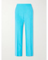 Chloé - Wool-Crepe Straight-Leg Pants - Lyst