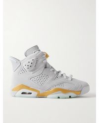 Nike - Air Jordan Retro 6 Embellished Satin-Trimmed Perforated Suede High-Top Sneakers - Lyst
