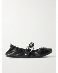 Balenciaga - Ballerines En Cuir Froissé À Ornements City - Lyst