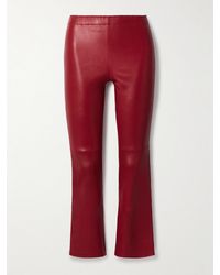 Stouls - Jp Twenty Cropped Leather Flared Leggings - Lyst